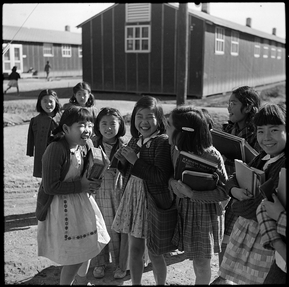 Jerome Relocation Center, Dermott, Arkansas. Young children at Jerome Relocation Center. - NARA - 539503