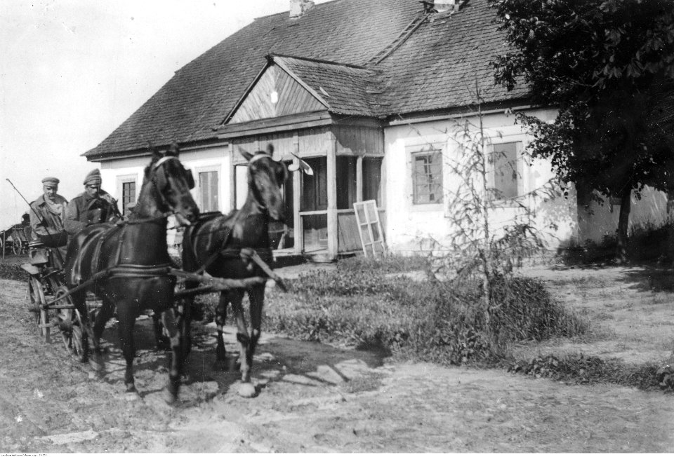 Józef Piłsudski podczas przejażdżki bryczką (22-558)