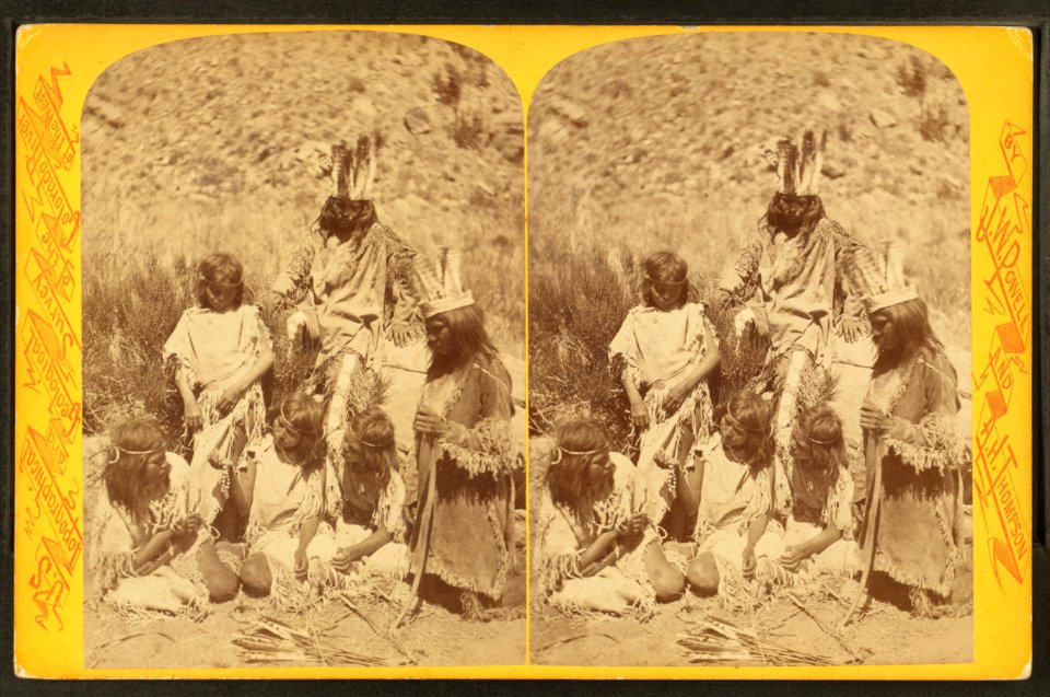 Kai-vav-its, a tribe of Pai Utes living on the Kai-bab Plateau near the Grand Cañon of the Colorado in Northern Arizona - the necklace, by Hillers, John K., 1843-1925