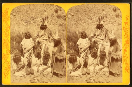 Kai-vav-its, a tribe of Pai Utes living on the Kai-bab Plateau near the Grand Cañon of the Colorado in Northern Arizona - the necklace, by Hillers, John K., 1843-1925