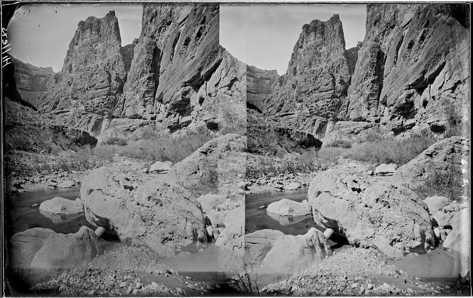 Kanab Canyon. Near Pinnacle (from down stream), Grand Canyon National Park, Coconino County, - NARA - 517904