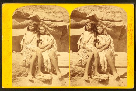 Kai-vav-its, a tribe of Pai Utes living on the Kai-bab Plateau near the Grand Cañon of the Colorado in Northern Arizona - Won-si-vu and Ku-ra-tu, by Hillers, John K., 1843-1925
