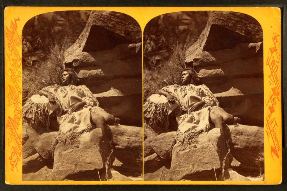 Kai-vav-its, a tribe of Pai Utes living on the Kai-bab Plateau near the Grand Cañon of the Colorado in Northern Arizona - Won-si-vu at rest, by Hillers, John K., 1843-1925