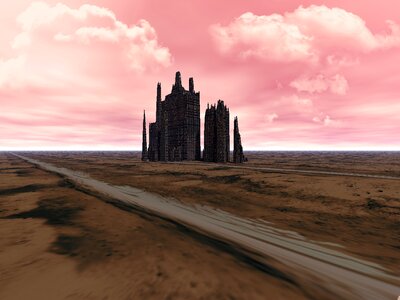 Futuristic sci fi planet