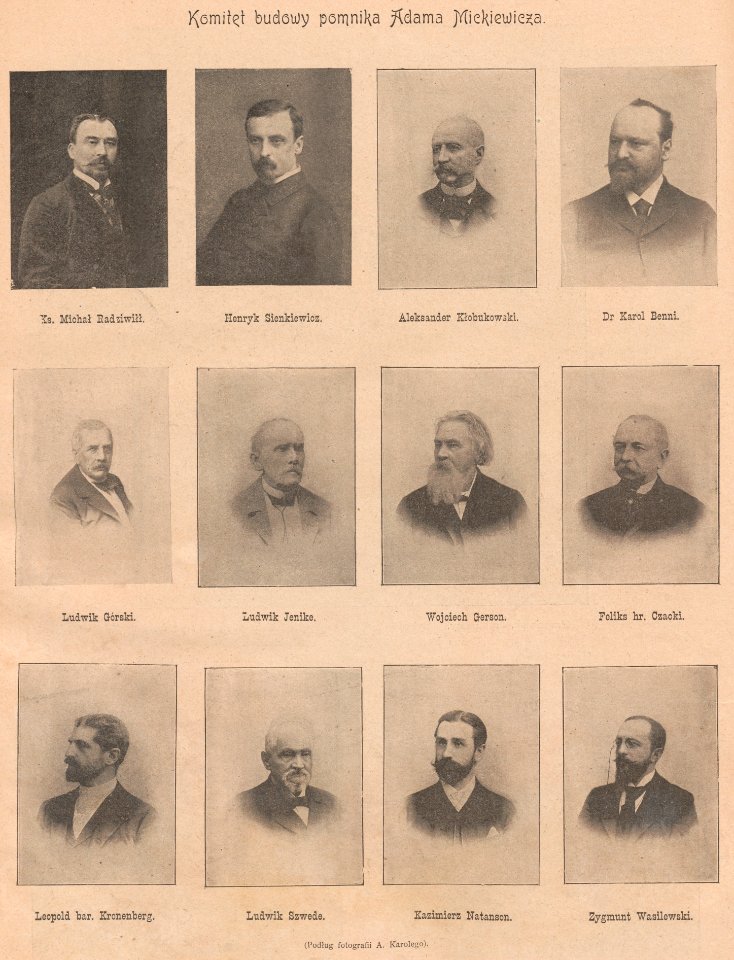 Komitet budowy pomnika Adama Mickiewicza Podług fotografii A. Karolego (82201)