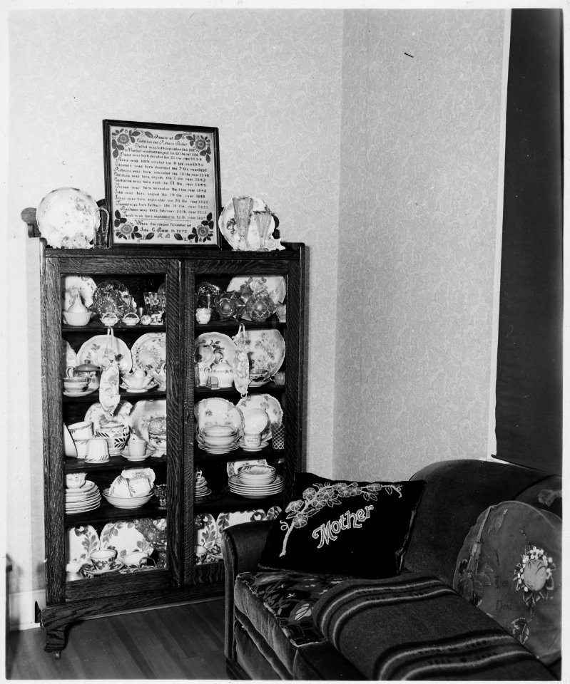 Lancaster County, Pennsylvania. China cupboards of this type are more common than the corner cupboa . . . - NARA - 521086