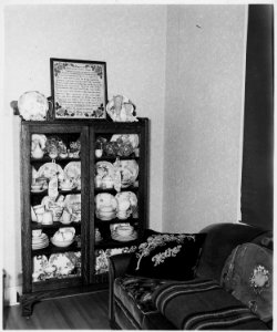 Lancaster County, Pennsylvania. China cupboards of this type are more common than the corner cupboa . . . - NARA - 521086