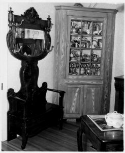 Lancaster County, Pennsylvania. Corner cupboards like this one are not uncommon in Lancaster County . . . - NARA - 521062