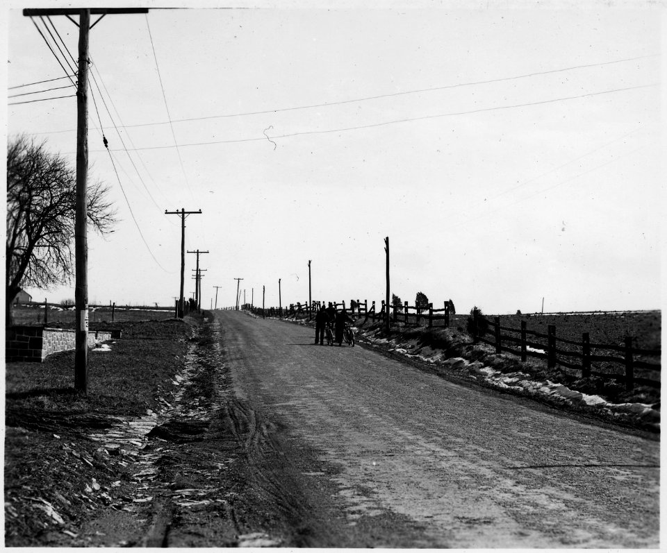 Lancaster County, Pennsylvania. These Mennonite boys are bicycling to church. They belong to the u . . . - NARA - 521073
