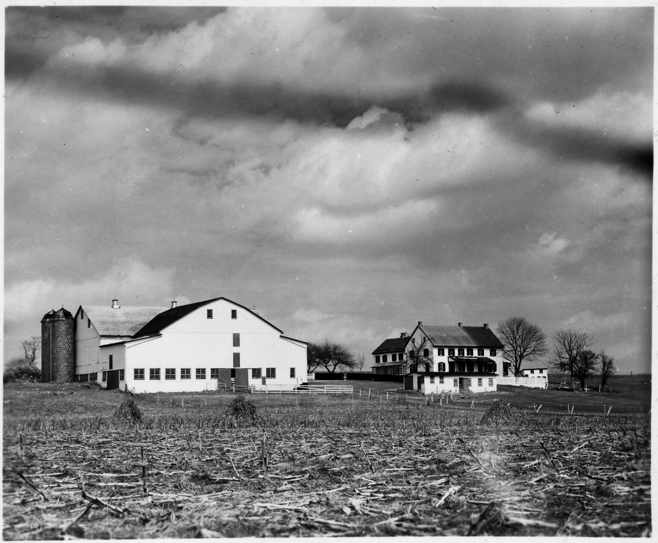 Lancaster County, Pennsylvania. This is one of the better Old-Order Amish farm places. Barns like . . . - NARA - 521103