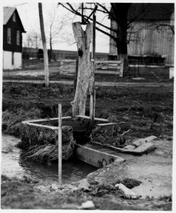 Lancaster County, Pennsylvania. Water wheels like this are found on nearly all Old-Order Amish farm . . . - NARA - 521060