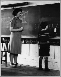 Landaff, Grafton County, New Hampshire. The Blue School teacher is a Massachusetts girl, new this ye . . . - NARA - 521532