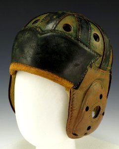 Leather football helmet (circa 1930's) photo