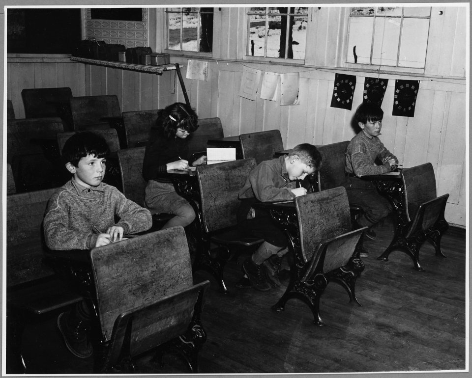 Landaff, Grafton County, New Hampshire. Younger children in one of the town's 3 one-room school hous . . . - NARA - 521478
