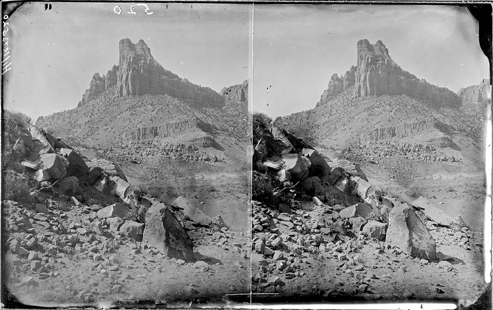 Lemon's Creek. At Shunesburgh, upper Virgin River, Utah. Old nos. 438, 460. Hillers photo. - NARA - 517851