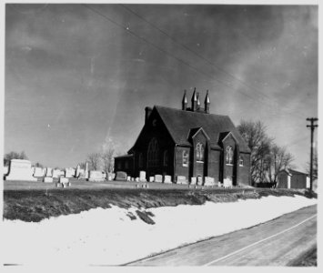 Lancaster County, Pennsylvania. This German Reform Church, near New Holland, was established about . . . - NARA - 521104 photo