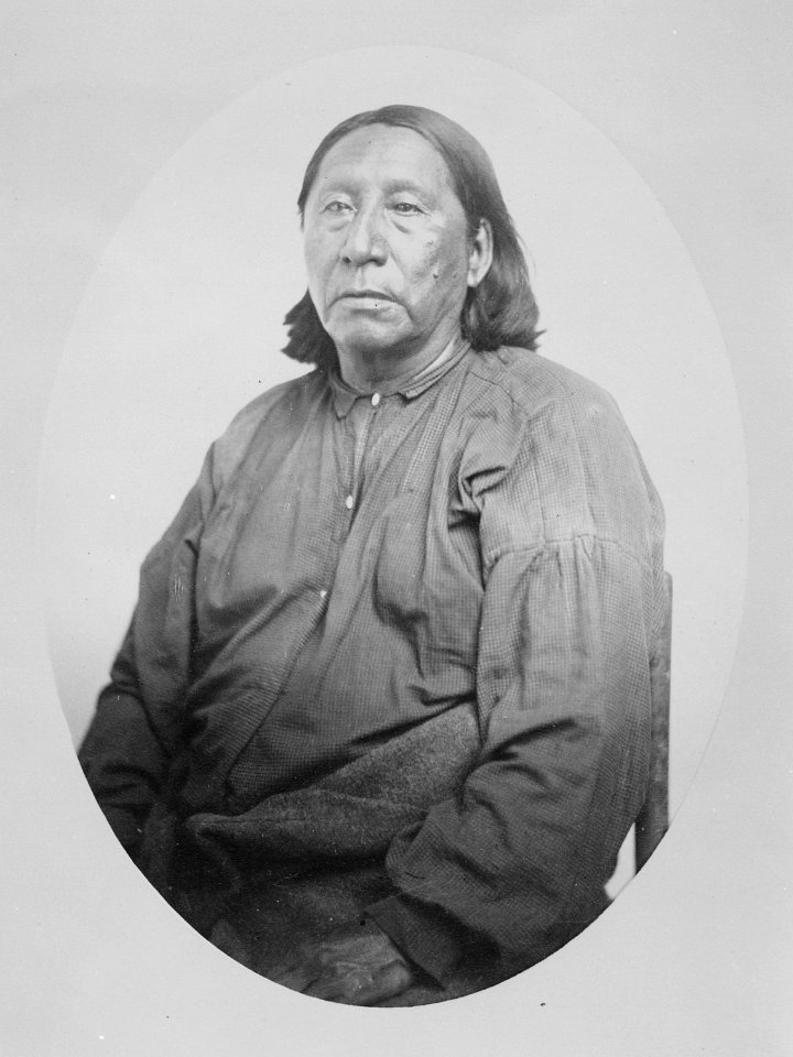 Little Raven (Hosa, Young Crow), Head Chief of the Arapaho, three-quarter-length, seated, 1868 - 1874 - NARA - 518894