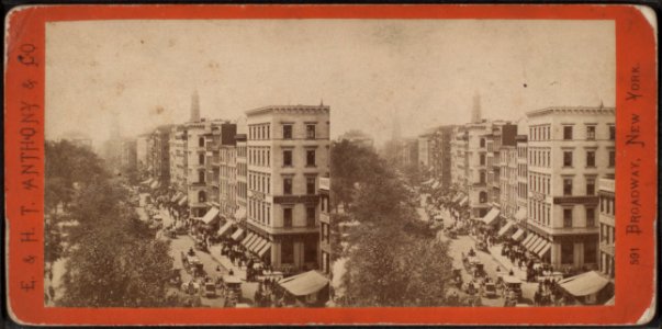 Looking down Broadway from the corner of Chambers Street, by E. & H.T. Anthony (Firm) 2