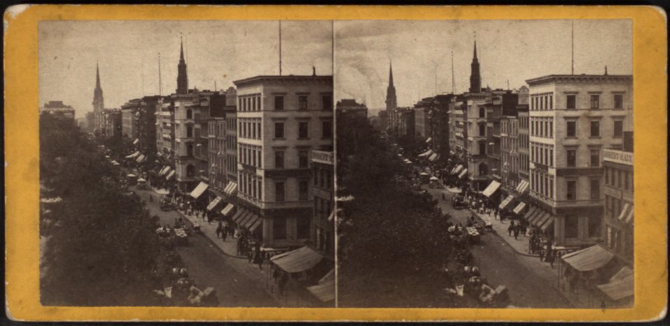 Looking down Broadway from the corner of Chambers Street, by E. & H.T. Anthony (Firm)