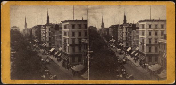 Looking down Broadway from the corner of Chambers Street, by E. & H.T. Anthony (Firm)