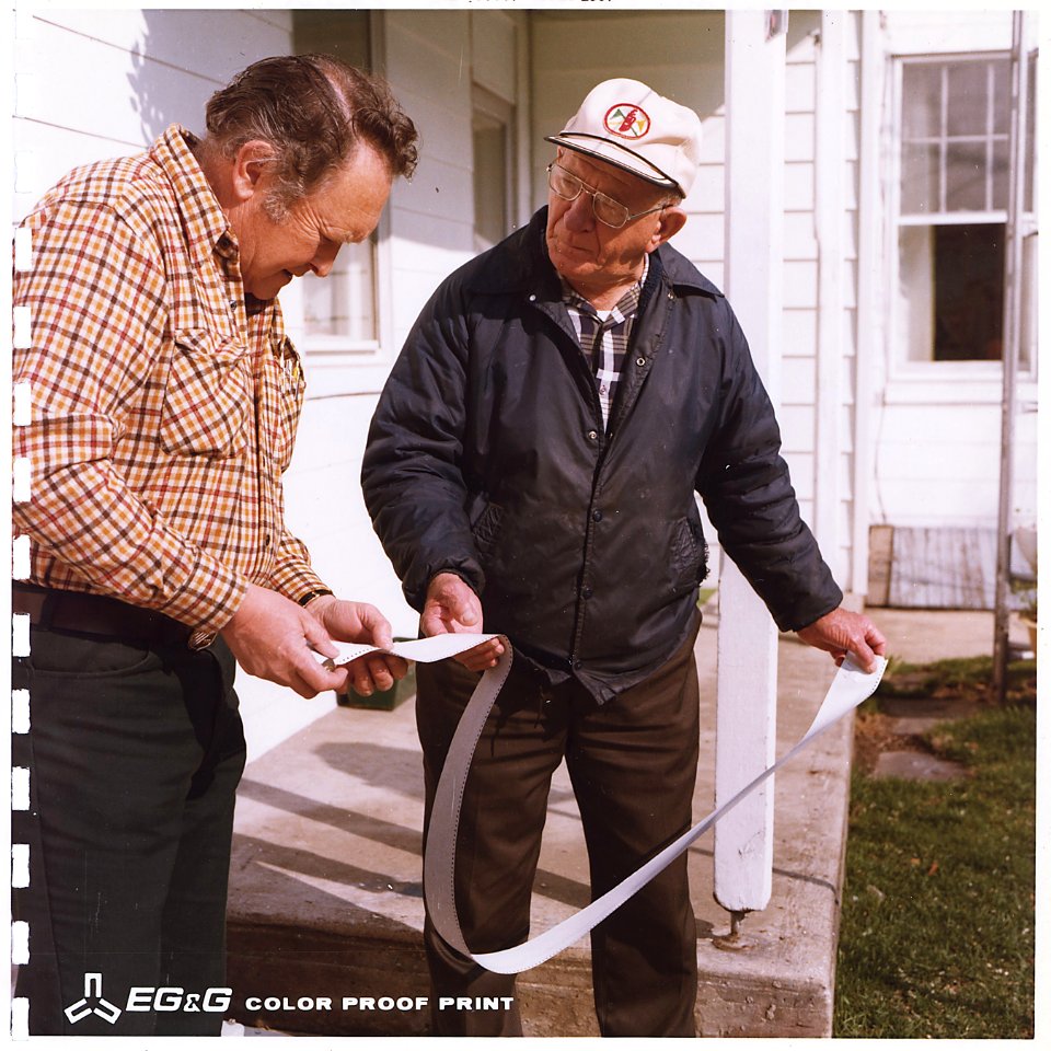 Looking at strip chart with local (resident) Goldsboro, Pennsylvania - NARA - 540031