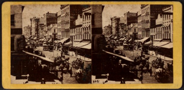 Looking down on Broadway from the corner of Canal Street, by E. & H.T. Anthony (Firm)