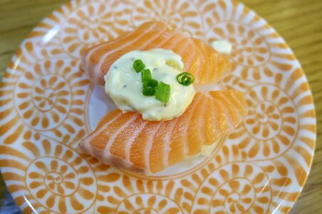 Food sushi salmon photo