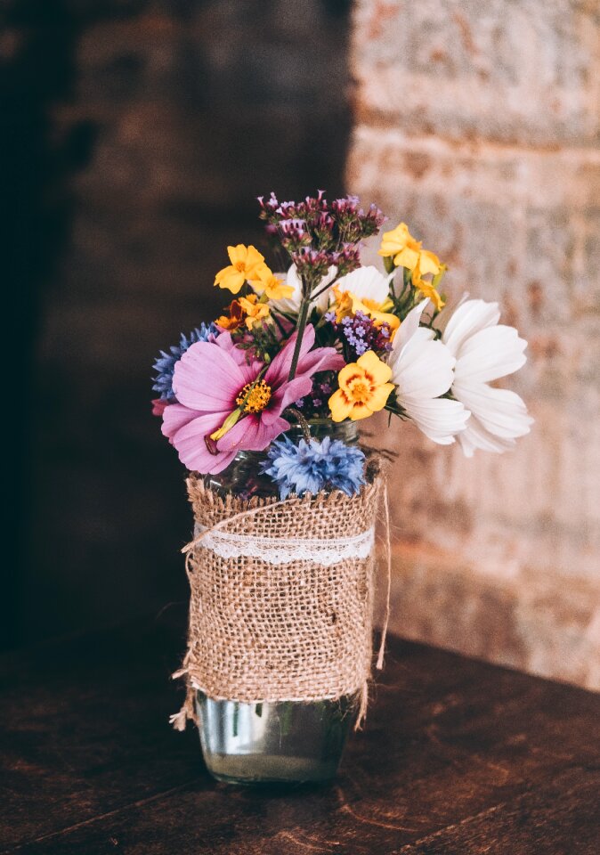 Flower vase wooden photo