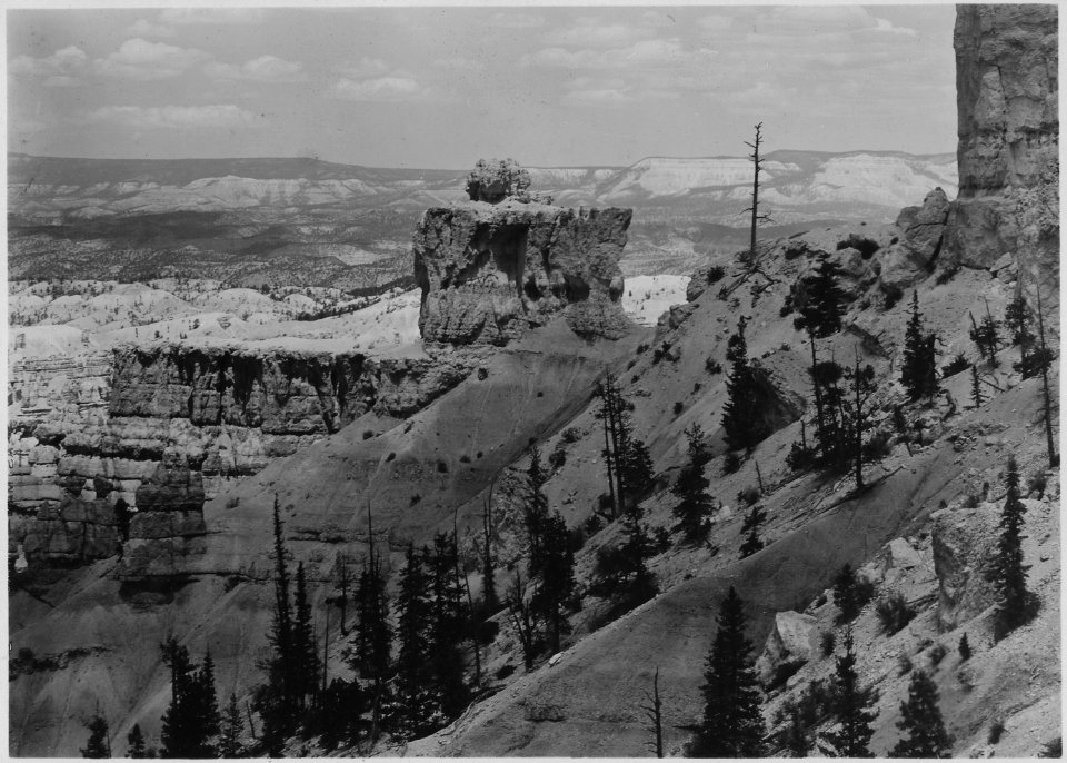 Looking northeast from Peek-A-Boo Canyon, Tomb of Hadrian in center. - NARA - 520327