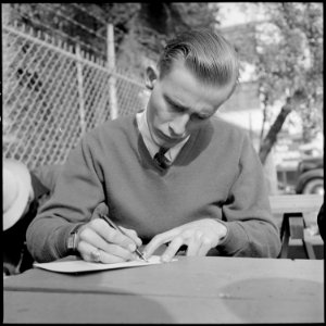 Los Angeles, California. Lockheed Employment. This man exhibits a maturity and experience that most applicants do not... - NARA - 532209 photo