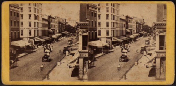 Looking up Broadway, from the corner of Astor Place, by E. & H.T. Anthony (Firm)