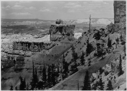 Looking northeast from Peek-A-Boo Canyon, Tomb of Hadrian in center. - NARA - 520327