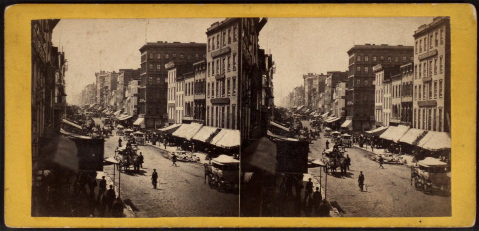 Looking down Broadway, from above Howard Street, by E. & H.T. Anthony (Firm)