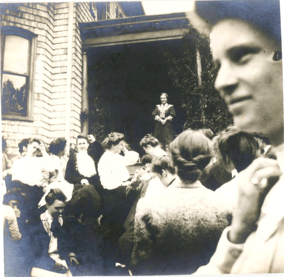 M. Carey Thomas on Deanery Porch