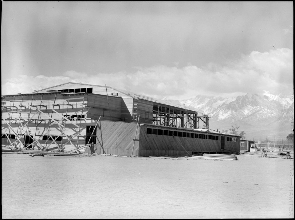 Manzanar Relocation Center, Manzanar, California. Auditorium. - NARA - 539558