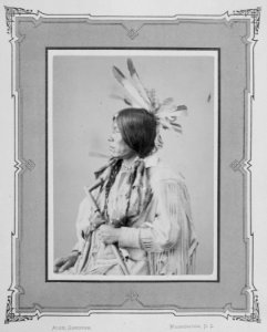 Man Packs The Eagle-Whoe-A-Ke. Cut Head, Sioux, 1872 - NARA - 519027 photo