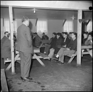 Manzanar Relocation Center, Manzanar, California. Robert Cozzens, War Relocation Authority Assistan . . . - NARA - 536714