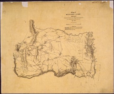 Map of Montgomery County, Maryland. Compiled in the Bureau of Topographical Engineers from the latest and best... - NARA - 305573