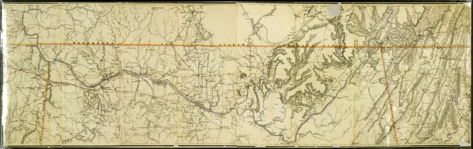 Map of that portion of the Tennessee River (in northern Alabama and Tennessee) between Savannah and Chattanooga... - NARA - 305626