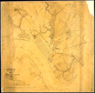 Map of Jacksonville and vicinity, Florida, (showing defenses). Surveyed April 1864. (Signed) Wm. H. Dennis, U. S.... - NARA - 305631