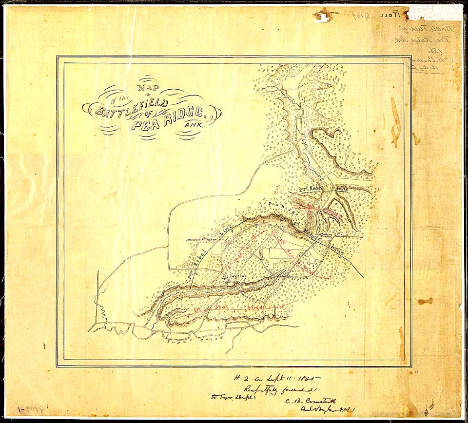 Map of the Battlefield of pea Ridge, Ark - NARA - 305665