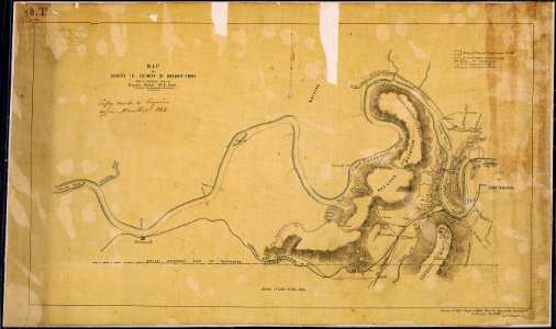 Map of Country in Vicinity of Brown's Ferry. Made to accompany report of Brigadier General Wm. F. Smith, Chief Engr.... - NARA - 305683