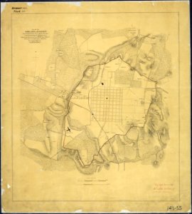 Map of the Rebel Lines at Raleigh, N.C., Evacuated April 13th, 1865, upon the approach of the Army commanded by Maj.... - NARA - 305783