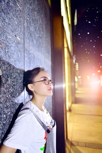 University student night view office worker