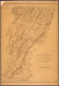 Map of the Shenandoah & Upper Potomac Including Portions of Virginia, (West Virginia), and Maryland. Compiled... - NARA - 305597
