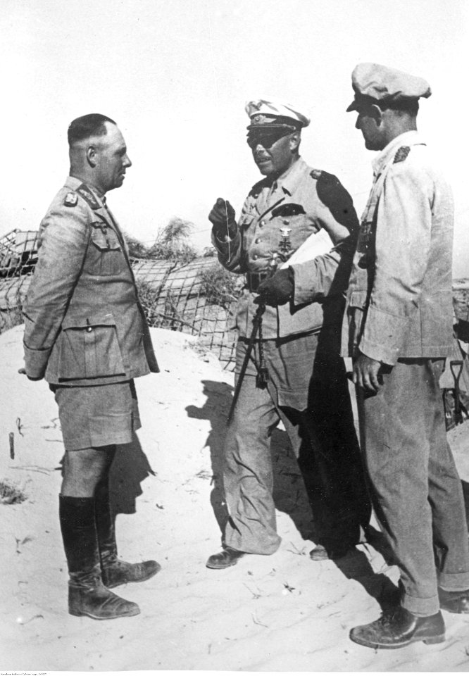 Marszałek Erwin Rommel i marszałek Albert Kesselring na froncie w Afryce Północnej (2-2027)