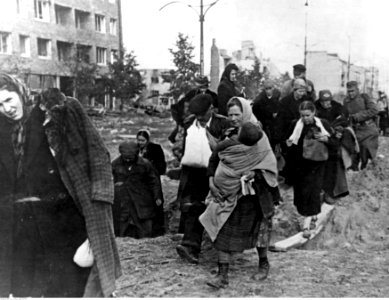 Mieszkańcy opuszczają stolicę po kapitulacji powstania warszawskiego. (21-226) photo