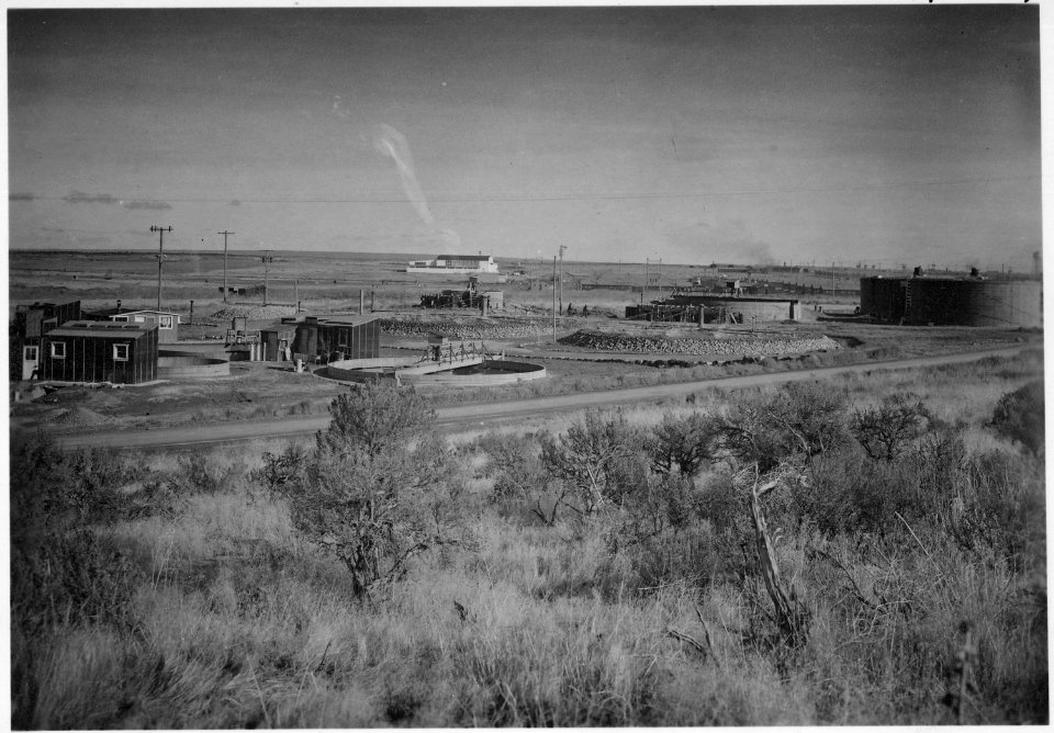Minidoka Relocation Center, Hunt, Idaho. Minidoka sewage treatment plant. - NARA - 539957
