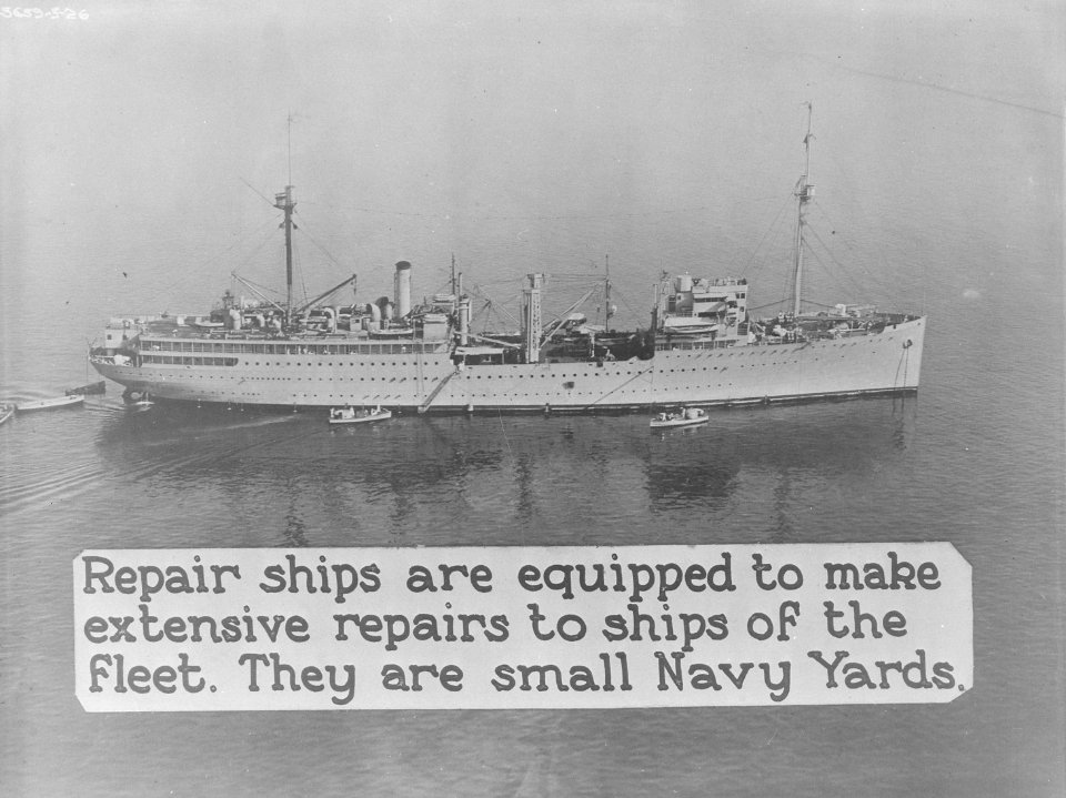 Medusa (AR1). Repair ship. Aerial, starboard side, 03-18-1926 - NARA - 520822