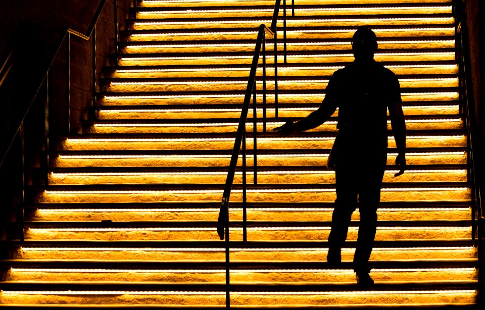 Silhouette woman architecture
